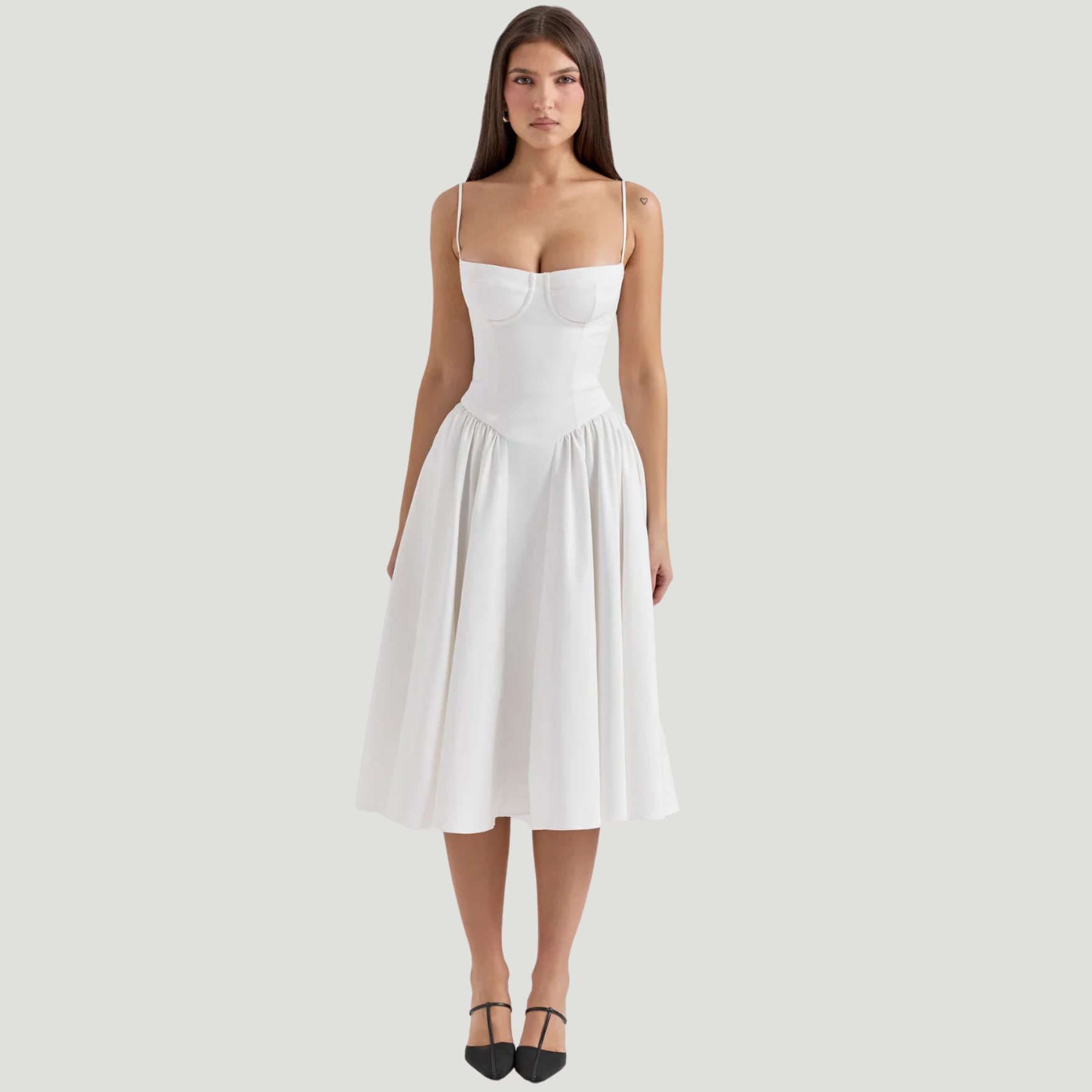 Duglam® Celeste Satin Corset Midi Dress