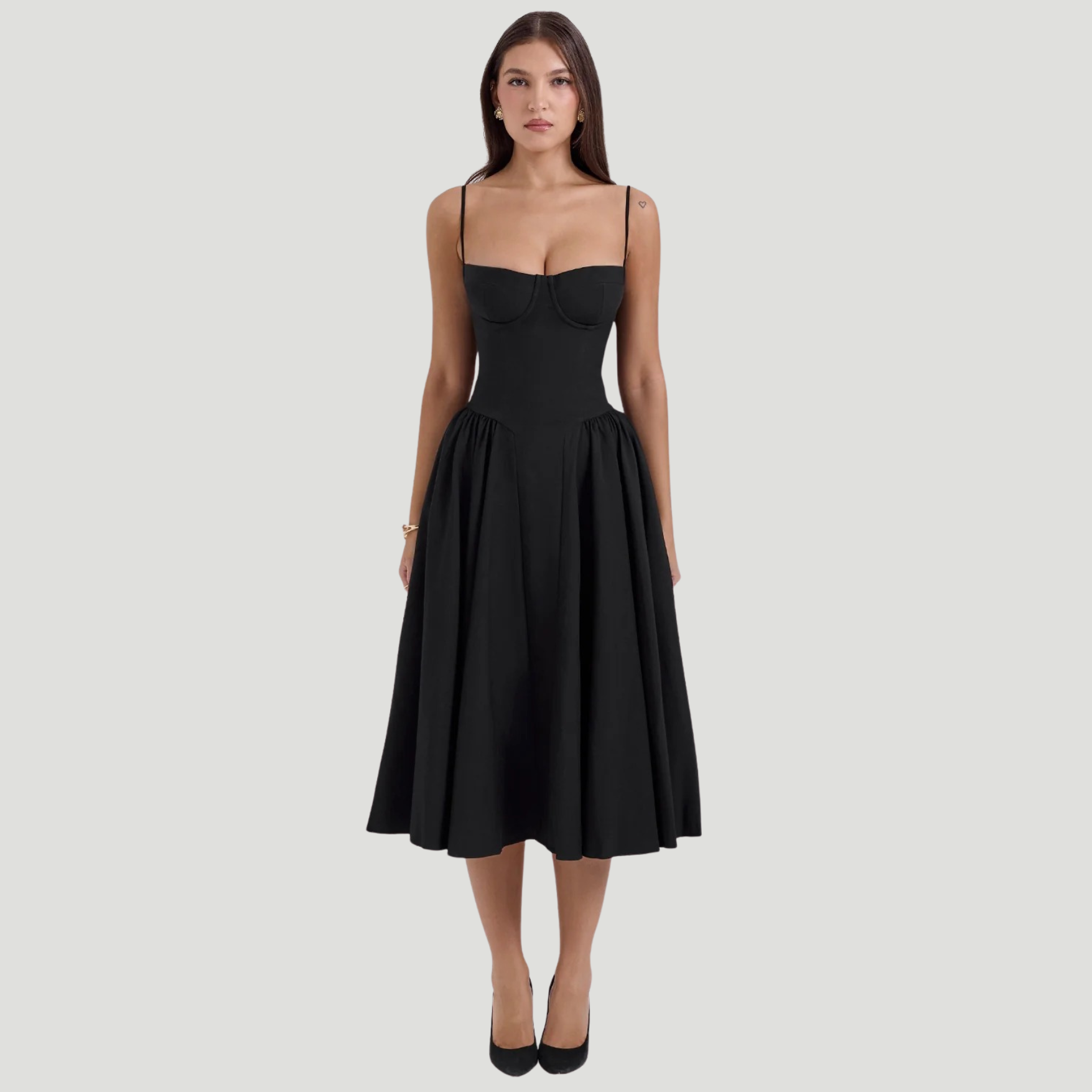 Duglam® Celeste Satin Corset Midi Dress