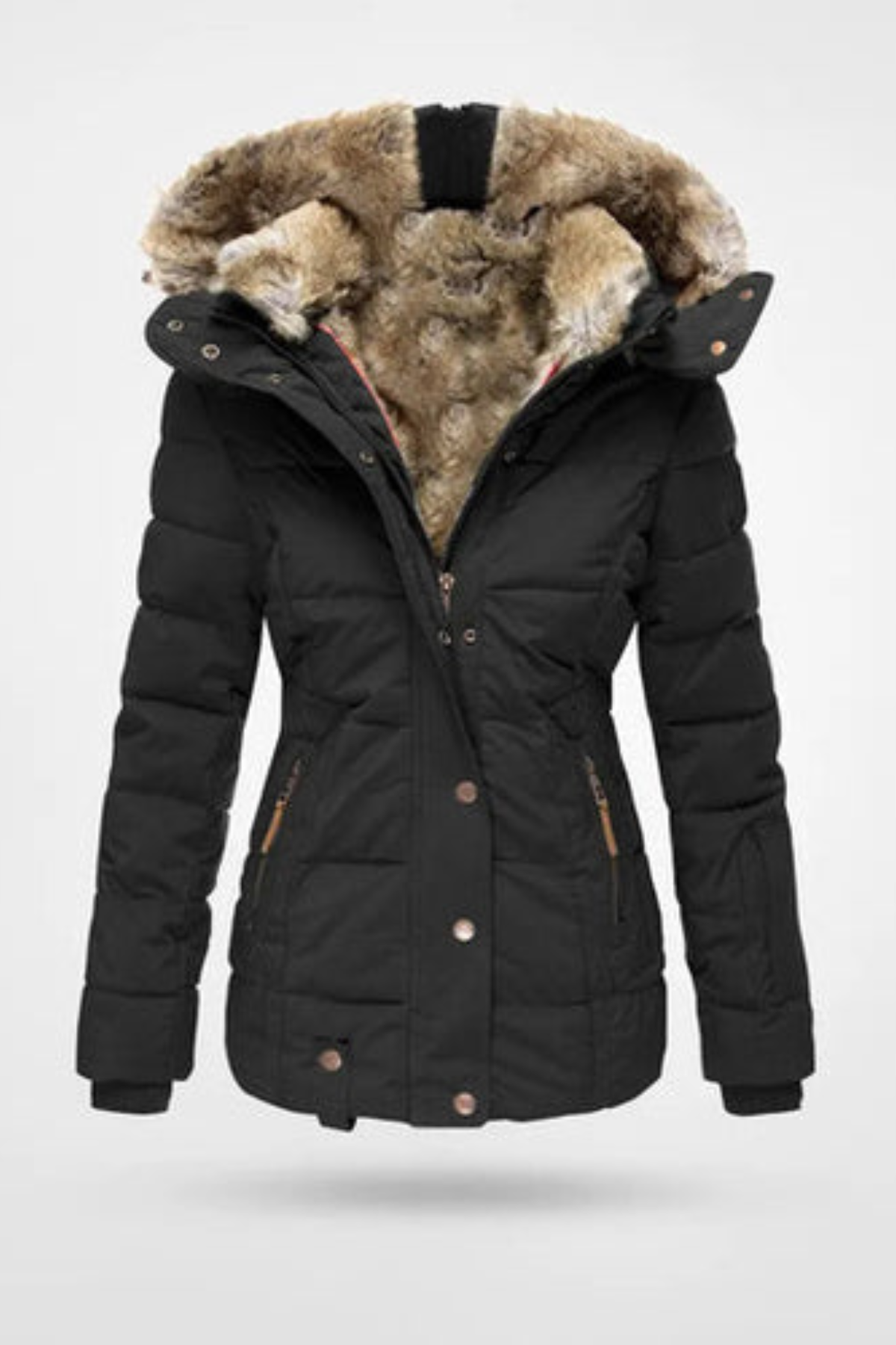 Chic black women’s winter jacket by Duglam®