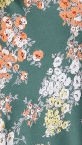 Midi Dress - Green Floral