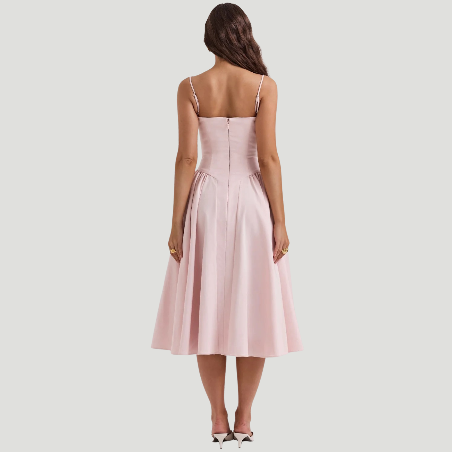 Duglam® Celeste Satin Corset Midi Dress
