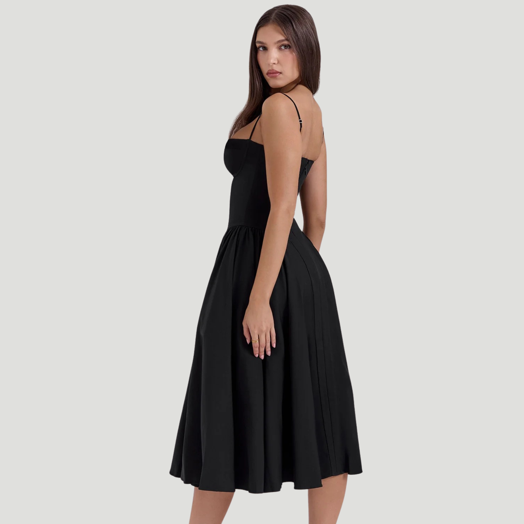 Duglam® Celeste Satin Corset Midi Dress