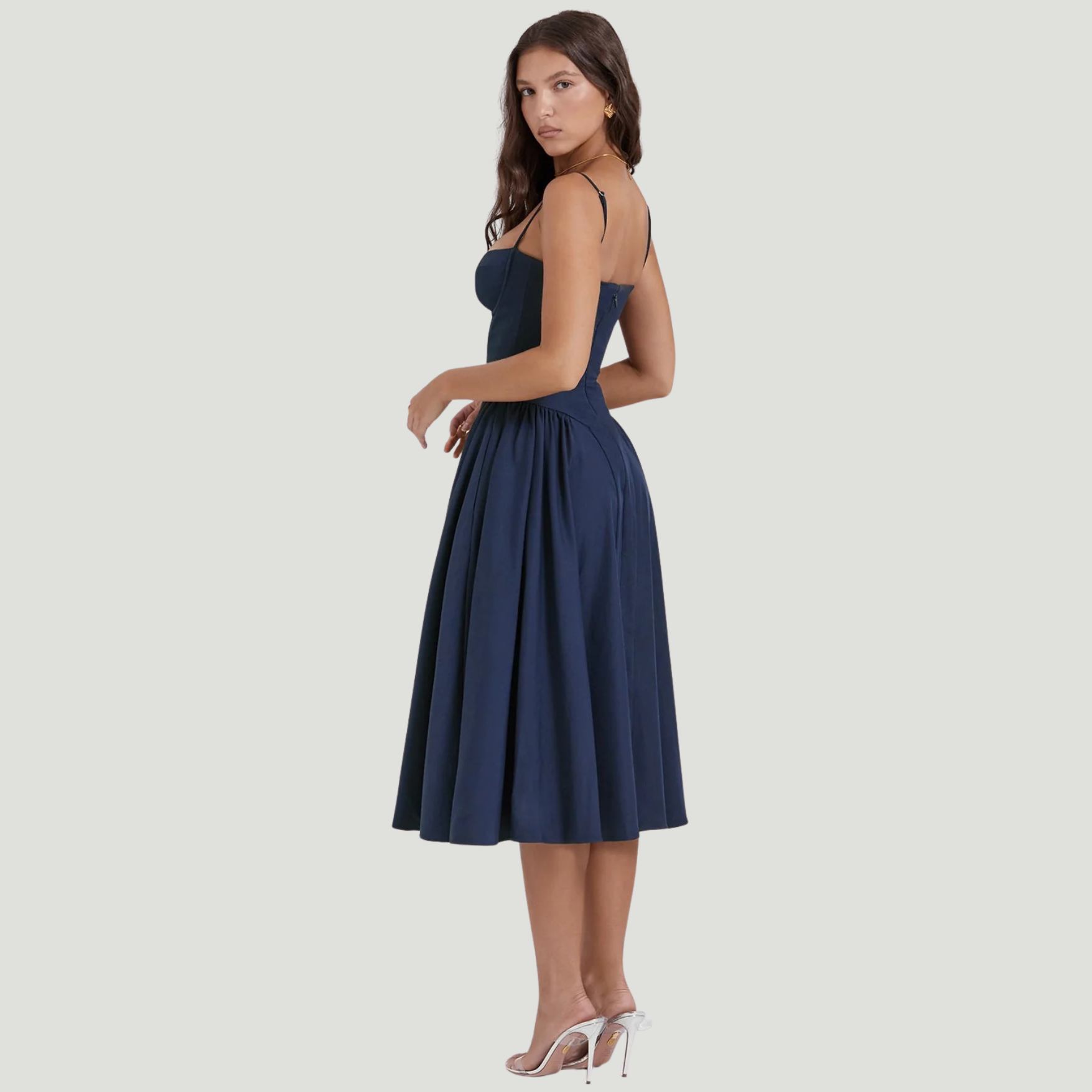 Duglam® Celeste Satin Corset Midi Dress