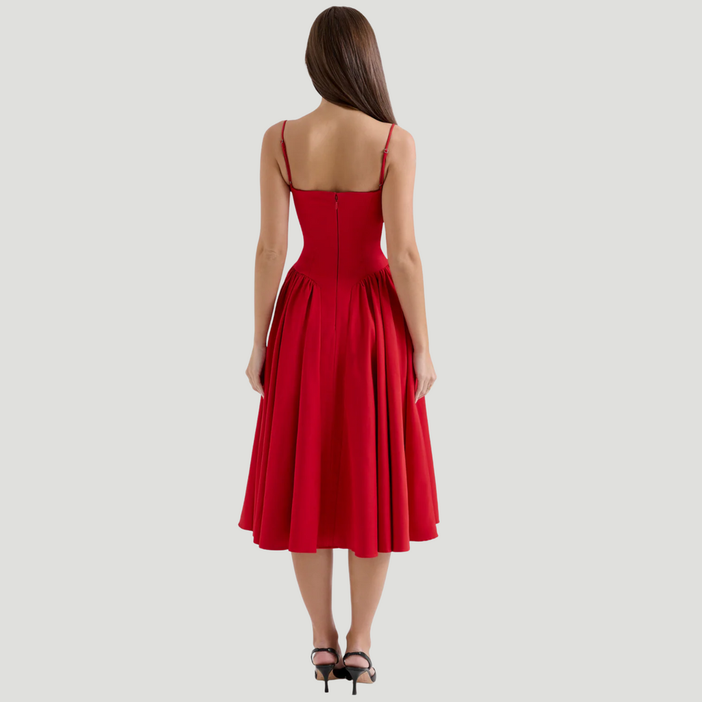 Duglam® Celeste Satin Corset Midi Dress