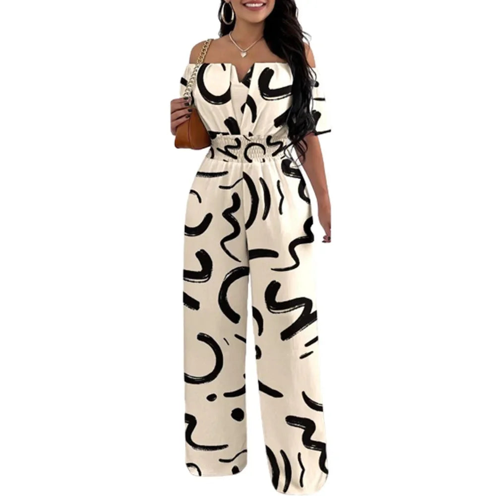 Off Shoulder Wide-Leg Jumpsuit 