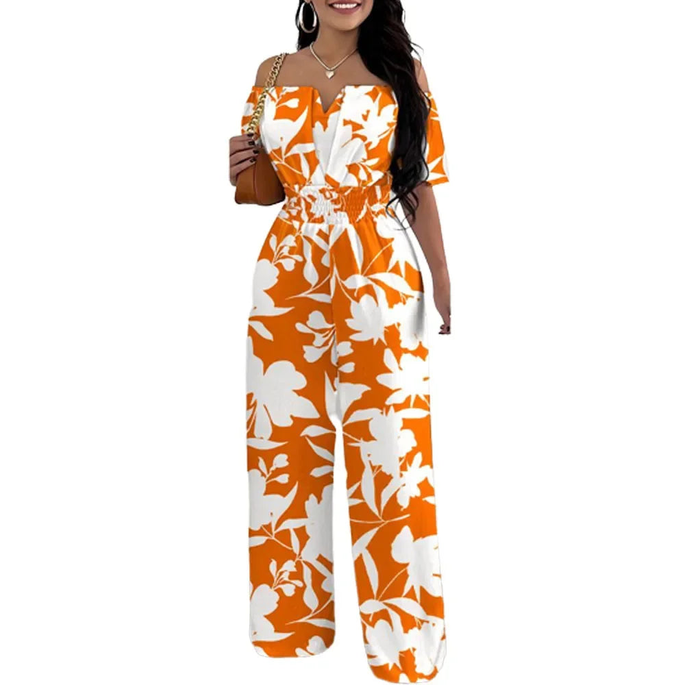 Off Shoulder Wide-Leg Jumpsuit 